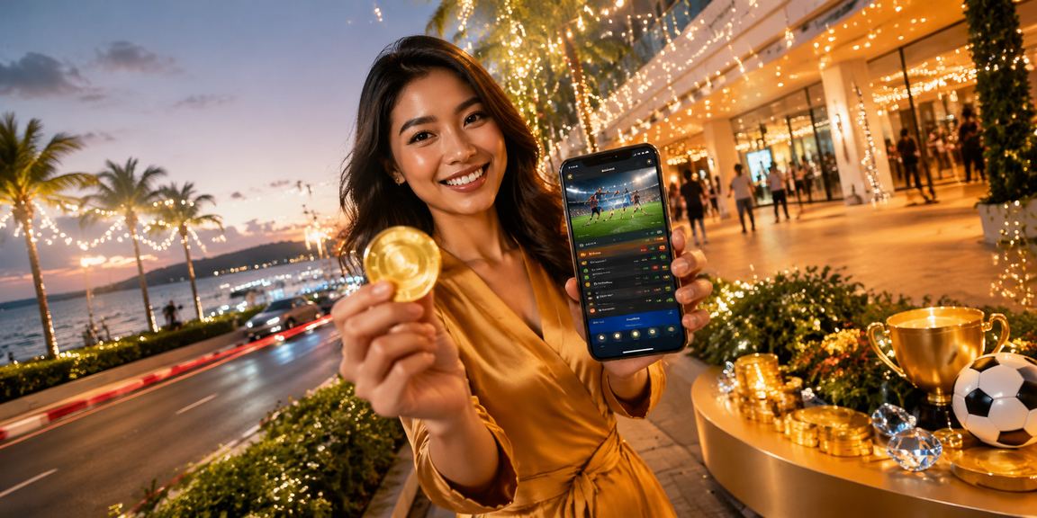 Antara muka aplikasi sukan maya di telefon Android pengguna Kuantan